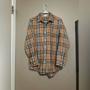 Vintage Distressed Burberry Button-Down